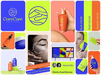 Cure-Care Brand Identity Design aesthetics bold brand guidelines branding bright cosmetics design graphic design icon logo packaging skincare typography visuals wellness women