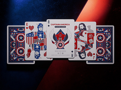Captain America Playing Cards captain america disney illustration playing cards