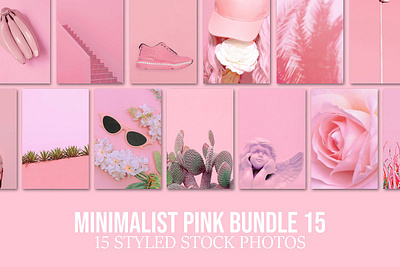 MINIMALIST PINK BUNDLE 15 3d animation graphic design motion graphics
