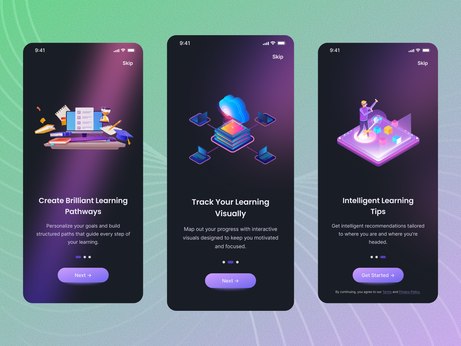 Onboarding Screen - Learning pathway App app design app onboarding design mobile app mobile app onboarding screens mobile design mobile interface mobile onboarding mobile screen onboard onboarding flow onboarding screen onboarding screens onboarding ui product design ui user interface user onboarding