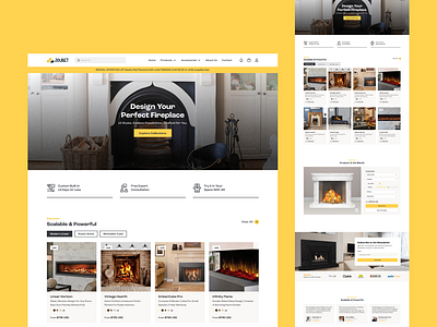 Fireplace eCommerce Website Design contemporary fireplace showroom custom built fireplaces custom built fireplaces website ecommerce website design fireplace product website design fireplace store website design high end fireplaces usa showroom website design store website design