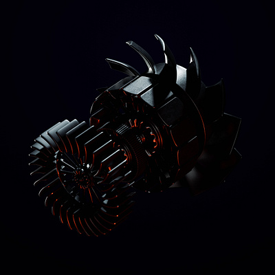 Industrial Fan Motor – Neo-Core X9 2.0 ( Blender3D ) 3d animation b3d blender design graphic design hard surface modeling industrial design lighting modeling product product design scifi
