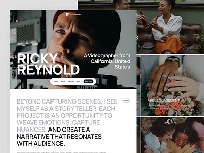 Ricky Reynold - Videographer Portfolio Website Animation animation branding clean framer landing page animation personal branding personal portfolio personal web portfolio portfolio website simple ui videographer videographer website website design
