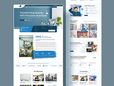 Professional Interior Services Website ainting and decorating website architecture firm website b2c web design bangladesh business website clean ui construction company website contractor website ui ebflow interior site heritage restoration design homepage landingpage minimalist layout service based website ui south asia uiux suvashini daliya ui template ux for service business website design