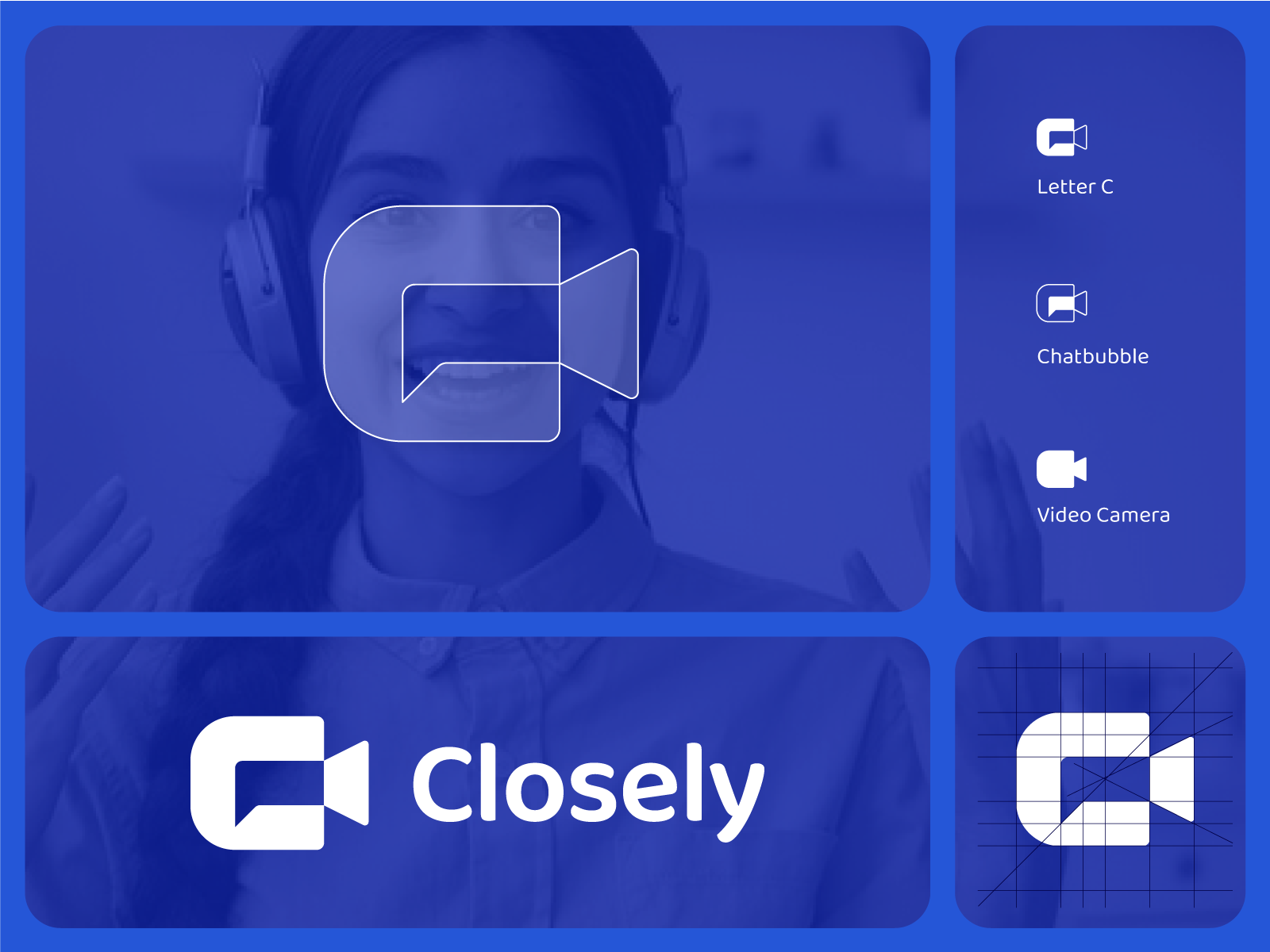 Closely_ for Video Calling App logo brand identity branding camera camera logo corporate branding creative logo graphic design logo designer logomark logos meeting minimalist logo modern saas visual identity smart logo tech brand logo ui video calling app videography visual identity