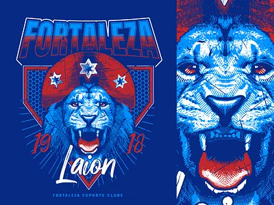 Forteza + ChicoRei t-shirt designs apparel brazil football illustration lion merch soccer t shirt vector