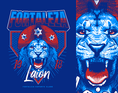 Forteza + ChicoRei t-shirt designs apparel brazil football illustration lion merch soccer t shirt vector