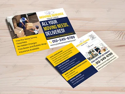 Moving Services Postcard Design junk removal