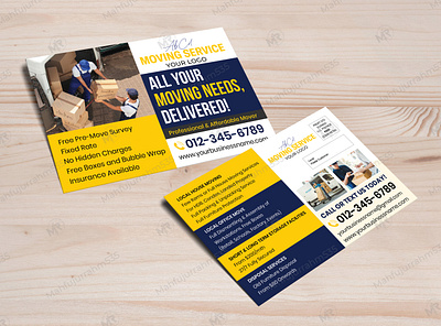 Moving Services Postcard Design junk removal