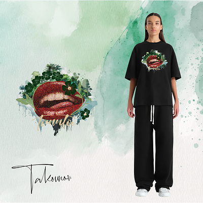 TIEUNTIE LIPS TEE 3d animation branding graphic design logo motion graphics ui