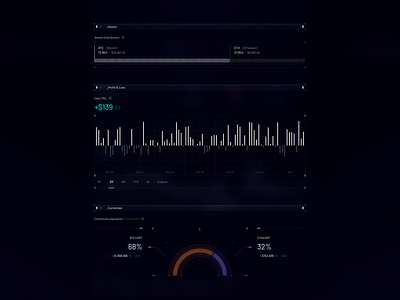 Crypto Portfolio Dashboard Design asset management bitcoin ethereum crypto dashboard crypto portfolio currency insights dashboard design data visualization digital wallet finance ui fintech platform minimalist layout modern charts performance graph portfolio tracker profit loss real time stats sleek analytics trading interface ui concept ux design