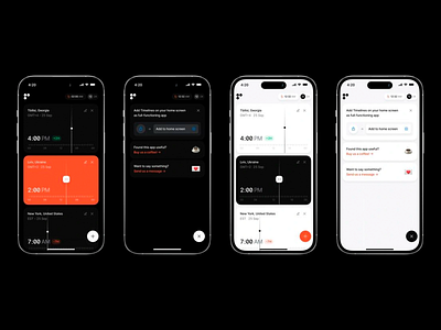 World Clock Timezone Tracker UI Design app interface clean layout clock design digital utility global planning interactive widget intuitive design light mode mobile interface modern ui productivity app responsive layout scheduling tool time alignment time planner timezone tracker user friendly ux system ux ui world clock