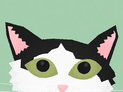 Marty cat flat illustration texture