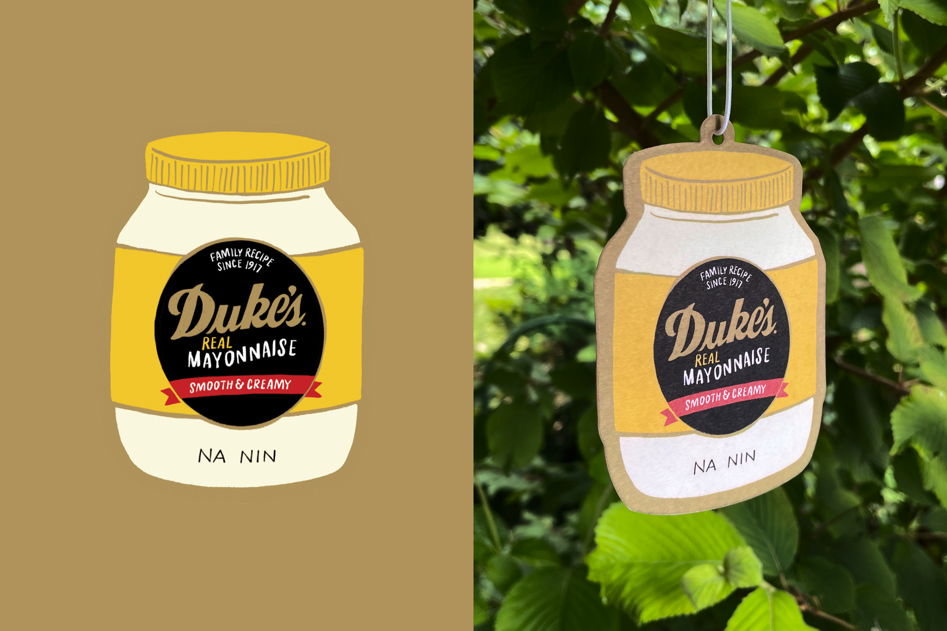 Duke's Mayo air freshener brand branding design drawing dukes home goods illustration leah schmidt leahschm mayo mayonaise print product