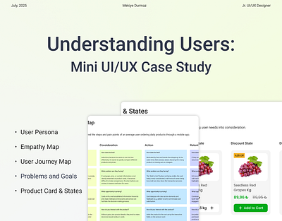 Understanding Users: Mini UI/UX Case Study app branding card case study design figma graphic design journey user map logo mobil design product redesign ui uiux uiux designer user user persona ux web web design