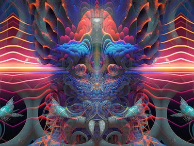Glyphic Neuroception abstract animation color colorful forms futuristic geometric gradient graphic design illustration imagination motion graphics multiverse pattern print prism psychedelic shading shapes vibrant