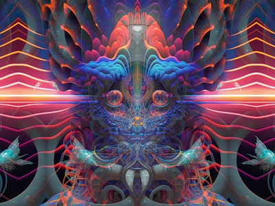 Glyphic Neuroception abstract animation color colorful forms futuristic geometric gradient graphic design illustration imagination motion graphics multiverse pattern print prism psychedelic shading shapes vibrant