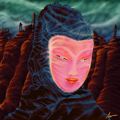 "Mikoko" airbrush art branding cartoon color pencil comic design draw dream horror illustration manga music portrait vintage water ink