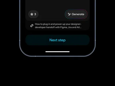 Dark UI Next Step Button action prompt app design bottom button call to action clean layout functional ui minimal design mobile screen modern ux product interface progress stepper step button task flow ui ui components ui next ux design ux ui
