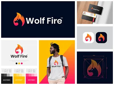 Wofl fire logo design aggressivelogo animallogodesign beastlogo branding businesslogo fiercelogodesign fireandwolf firelogo flamelogodesign gaminglogodesign logo mascotlogo tech logo wolf tech logo wolffirelogo wolflogo