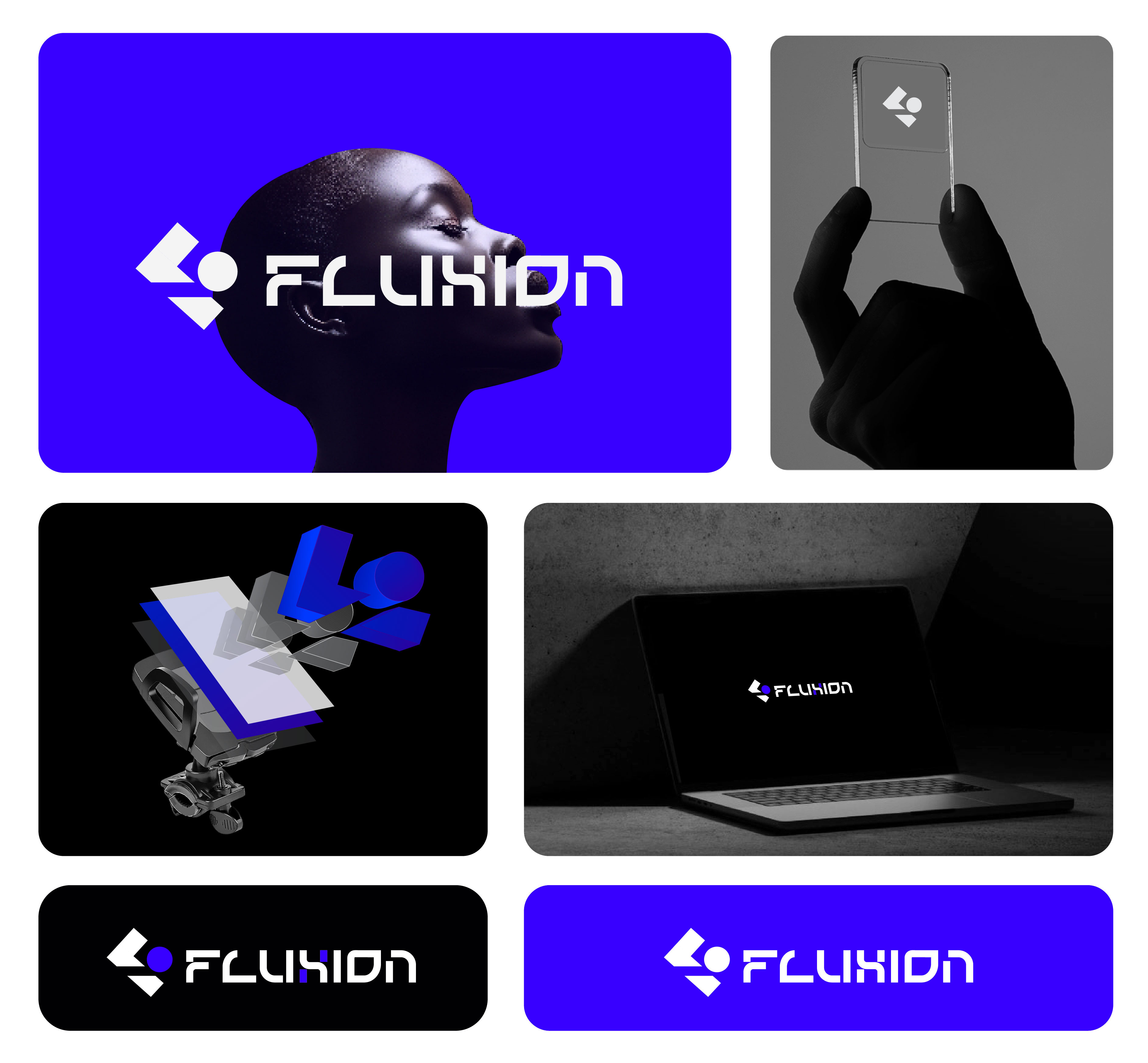FLUXION – Brand Identity Design branddirection brandidentity brandreveal brandstyle customtypeface futuristicdesign geometriclogo graphic design identitysystem logodesign minimallogo modernbranding startupbranding techbrand