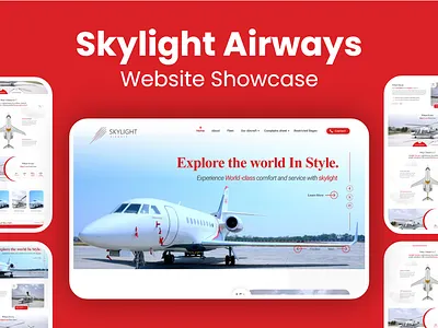 Skylight Airways — Informative Airline Ui Ux Website Design app branding design graphic design illustration logo motion graphics ui ux vector