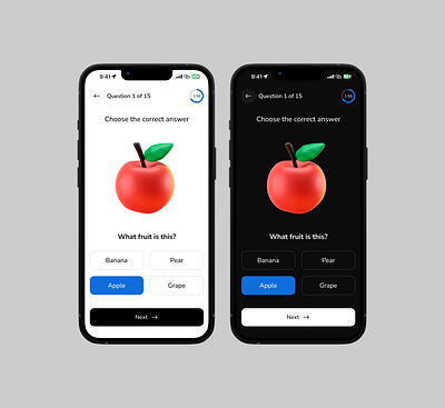 Quiz App UI design ui ux