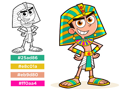 Vector Cartoon Pharaoh Character Illustration by Beehaya Studio adobe illustrator ancient character ancient egypt beehaya studio cartoon cartoon egypt cartoon pharaoh cartoon style character clipart design designer dribbble designers egyptian costume freepik graphic design illustration mascot vector vector art