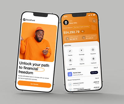 QiuickFund - Loan App andriod budget design finance finance app fintech fintech app fintech design interface ios loan loan app mobile mobile app mobileapp product design ui uiux ux