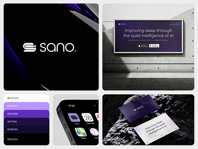 Sano — Brand Identity Concept ai product identity app design brand concept branding clean design color palette concept design design inspiration design system graphic design layout design logo design minimal design modern design sleep app branding typography ui design ux design visual identity wellness brand design