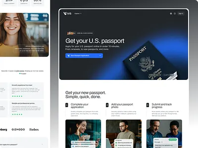 IVS – Passport Renewal Services branding design graphic design illustration logo mobile typography ui ux web