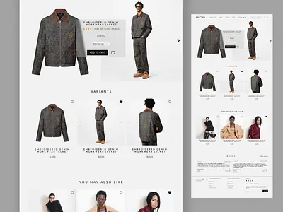 MUCHO - Product Info Page challenge design ecommerce fashion figma product design store ui ui design uiux uiux design web design
