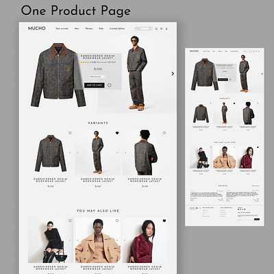 MUCHO - Product Info Page challenge design ecommerce fashion figma product design store ui ui design uiux uiux design web design