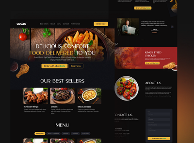 Restaurant Lanin design dribbble food food website inspiration landing menu minimal restaurant website ui webdesign website