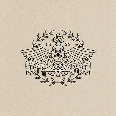 Secret Society Owl academia badge branding conspiracy dark design graphic design illustration logo owl secret vintage