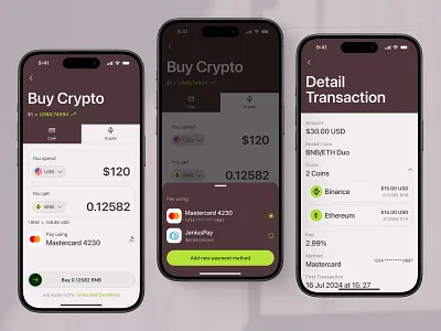 Your Crypto, Your Rules - Cryptocurrency App app binance bitcoin buy cart checkout crypto cryptocurrency design detail transaction mobile mobile app payment trasaction ui ui ux uidesign ux