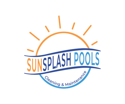 Sunsplash pools graphic design logo design