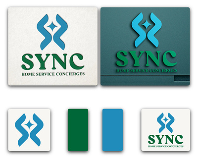 Modern Logo Design for Sync brand branding clean company design graphic design home home service icon logo logo design service service logo sync