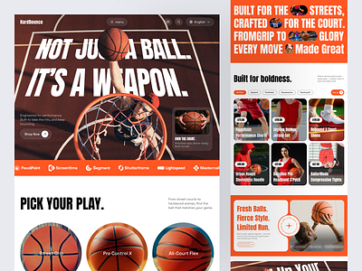 Basketball Sport E Commerce basketball e commerce fashion landing page marketplace online shop product shop shopify shopping sports ui ux website
