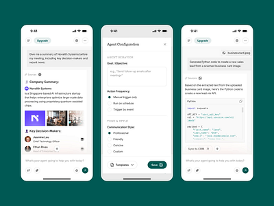 Omnize - AI Mobile Design ai ai assistant animation app card ui clean design digital internet mobile mobile design modern motion graphics smartphone tech technology ui ux voice ai voice assistant