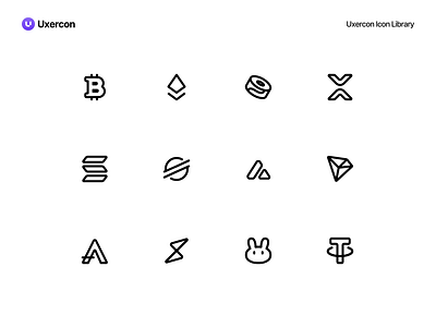 Cryptocurrency - Uxercon Icon Library animation bitcoin business coin crypto cryptocurrency currency design digital icon icon design iconography investment logo money technology ui uiux ux uxercon