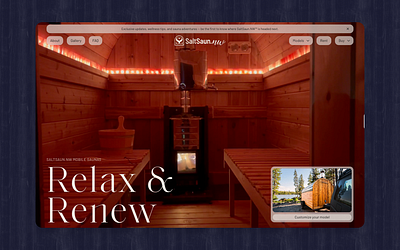 Mobile Sauna Website Hero Preview branding corporate website design graphic design illustration landing ui webdesign website
