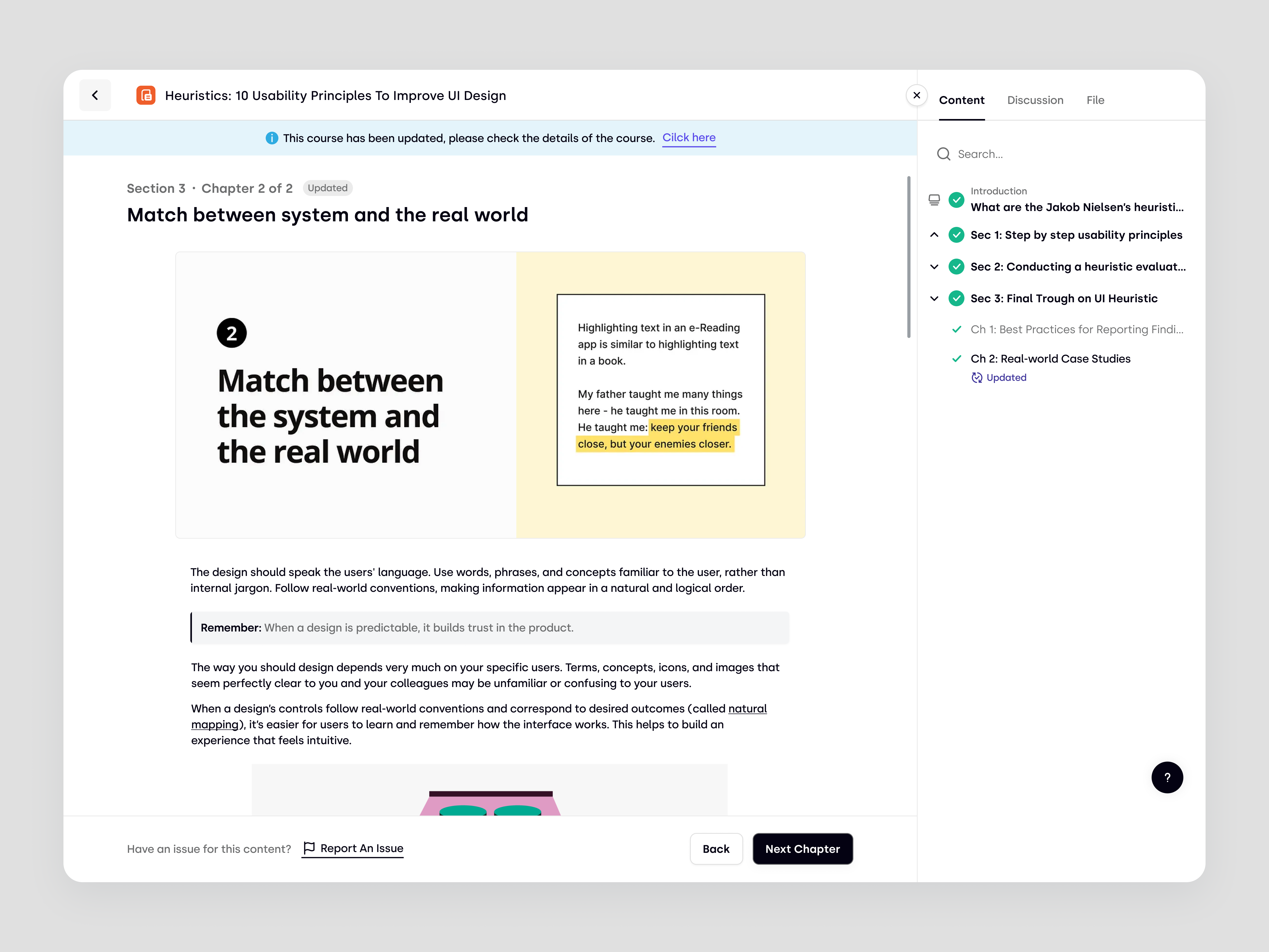 Trenning – Course Chapters & Learning Materials on a SaaS LMS course content e learning education platform learning management system learning material learning path learning platform lms online course product design saas saas design student team training ui ux web app web design