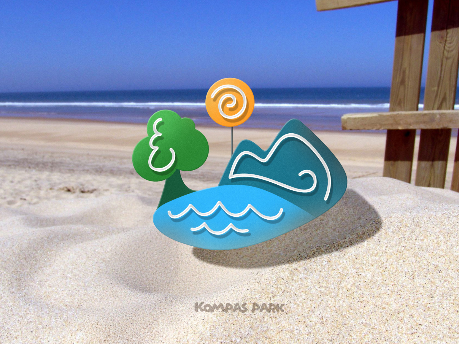 Kompas Park kompas park logo neon logo