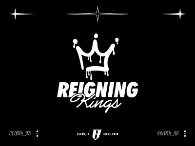 REIGNING KINGS branding clothing brand crown design illustration kids kids brand king kings logo logo design melting crown melting logo modern streetwear streetwear logo