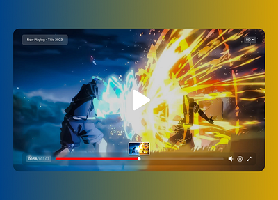 Day 57 | Video Player | 100 Days UI Challenge 100 days branding design design inspiration figma illustration mobile ui uiux ux