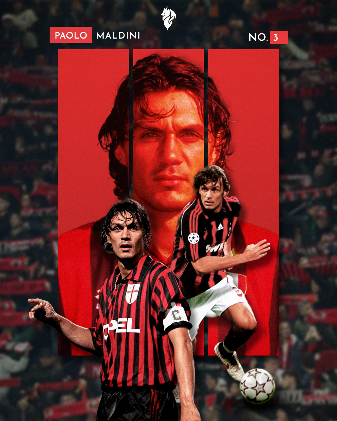 AC Milan - Paolo Maldini Post by Akshat Jain on Dribbble