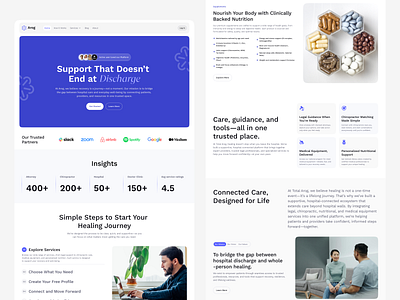 Arog – Post-Hospital Care Platform Website Design | Responsive animation product services ui ux web website