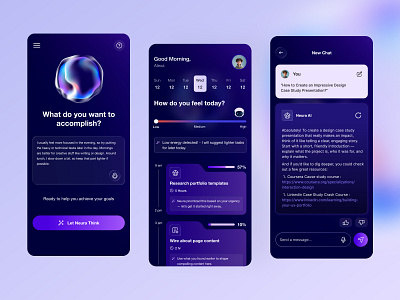 Neura AI – Smart Daily Planning & Creative Assistant UI ai ai task management mobile app smart app task app task management