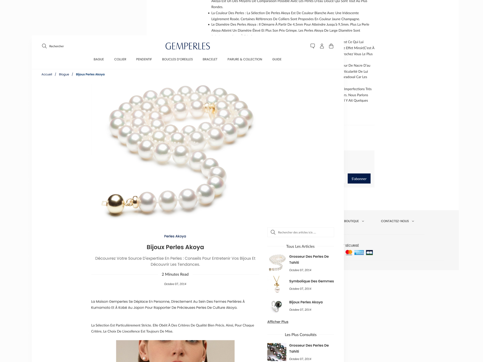 Blog Detail Page - Gemperles blog blogdetail bloglist branding design fancy graphic design jewellery ui uidesign ux website